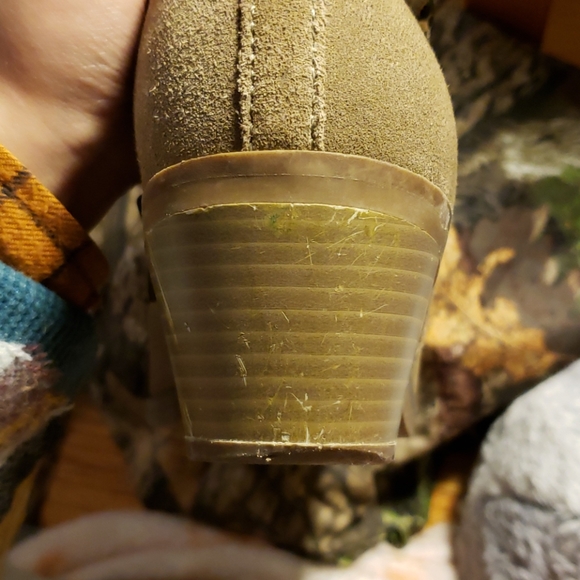 Sonoma Brown Suede Heeles Booties with Buckle - Picture 8 of 8